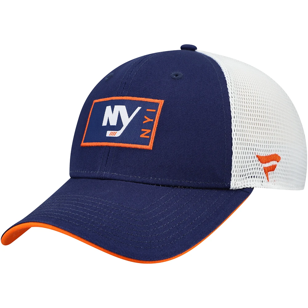 Men's Fanatics Royal New York Islanders Authentic Pro Rink Trucker Adjustable Hat