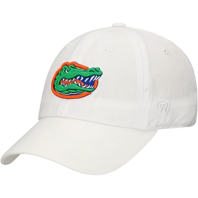 Men's Top of the World White Florida Gators Victory Staple Adjustable Hat