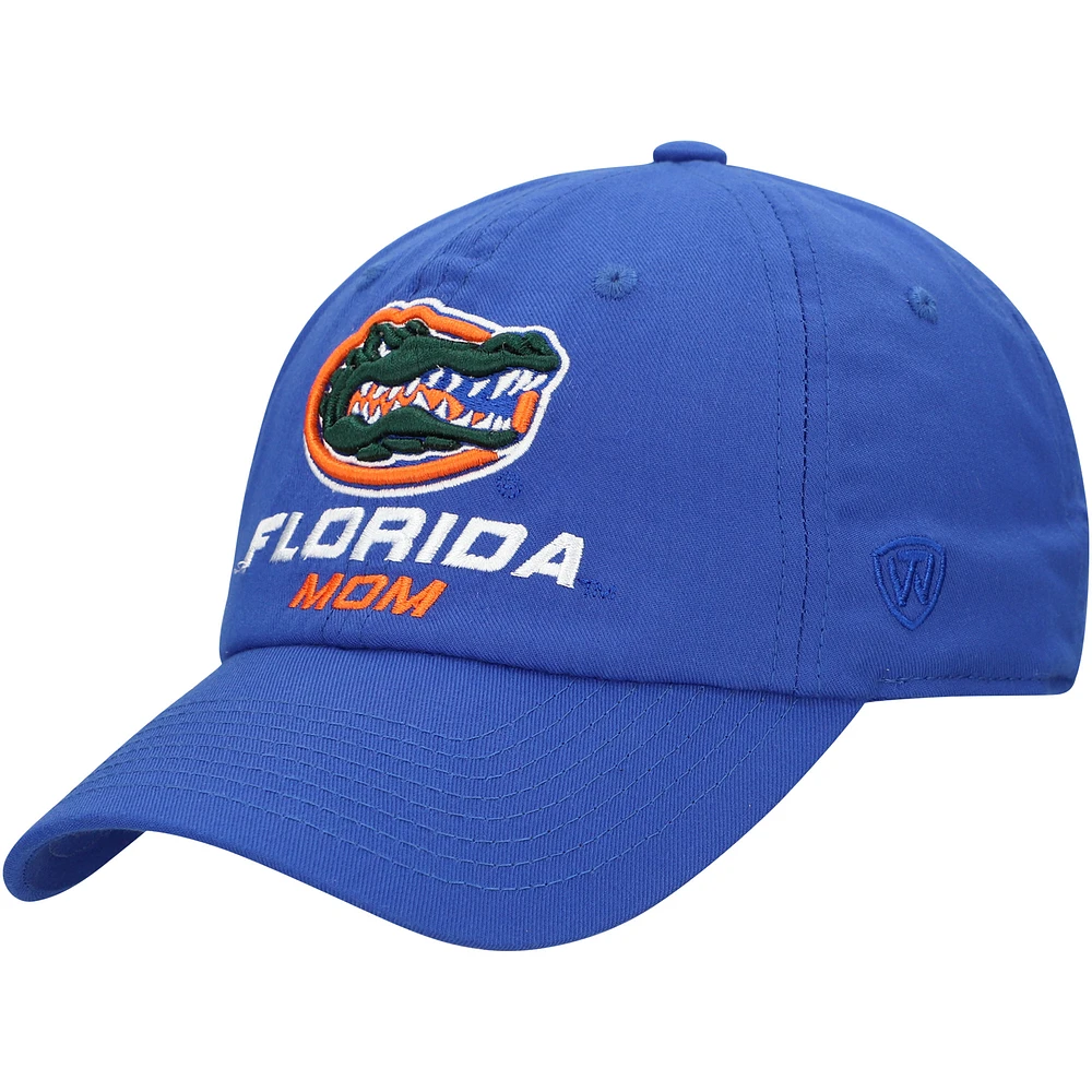 Women's Top of the World Royal Florida Gators Staple Mom Adjustable Hat
