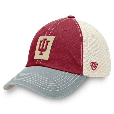 Men's Top of the World Crimson Indiana Hoosiers Off Road Adjustable Trucker Hat