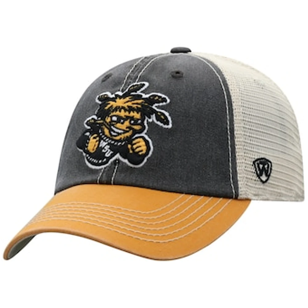 Men's Top of the World Black Wichita State Shockers Off Road Adjustable Trucker Hat