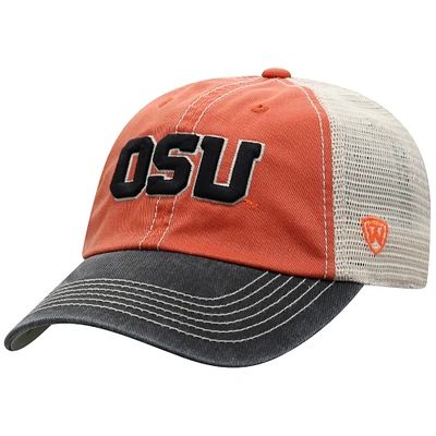 Men's Top of the World Orange Oregon State Beavers Off Road Adjustable Trucker Hat