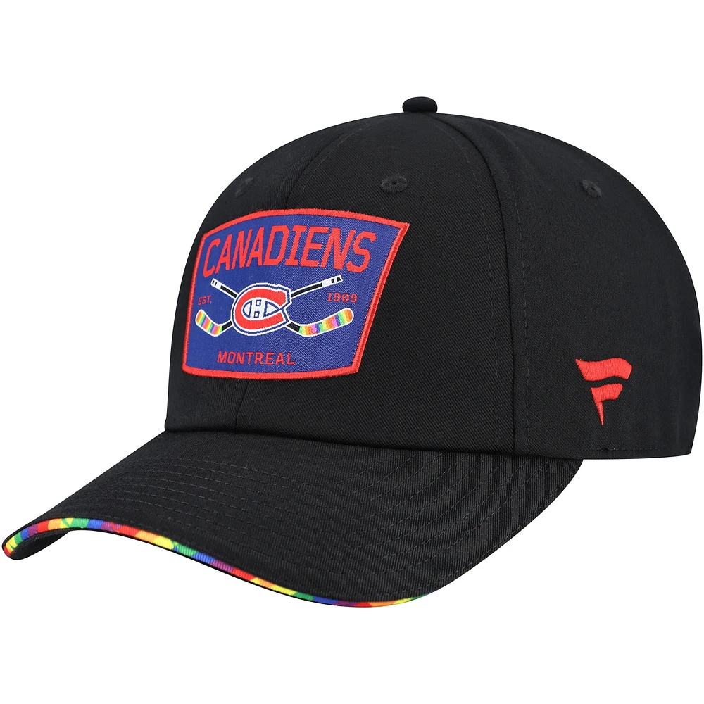 Men's Fanatics Black Montreal Canadiens HIFE Adjustable Hat