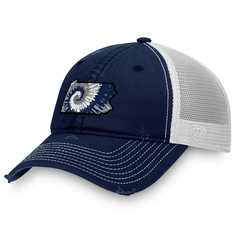 Men's Top of the World Navy/White Penn State Nittany Lions Two-Tone Adjustable Hat