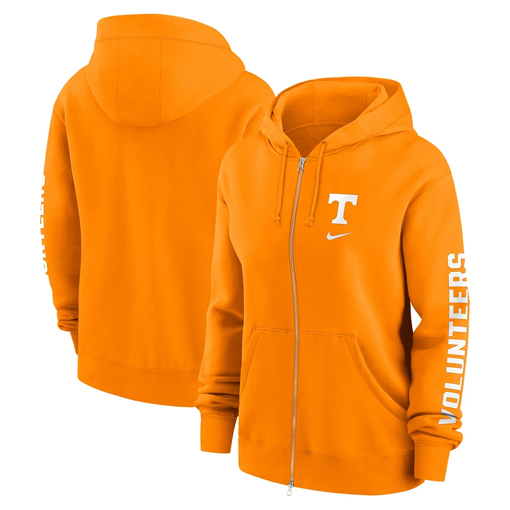 Women's Nike Tennessee Orange Volunteers Lockup Phoenix Full-Zip Hoodie