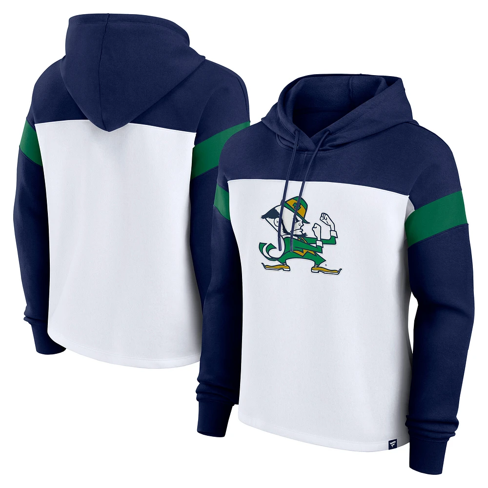 Women's Fanatics White Notre Dame Fighting Irish Primary Logo Pullover Hoodie