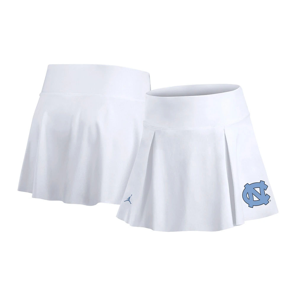 Women's Jordan Brand White North Carolina Tar Heels Club Dri-FIT Tennis Skirt with Shorts