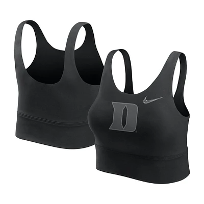 Women's Nike Black Duke Blue Devils Performance Long Line Sports Bra