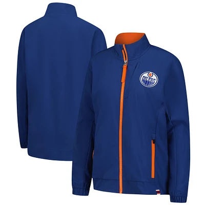 Women's Fanatics Royal Edmonton Oilers Authentic Pro Rink Coaches Full-Zip Jacket