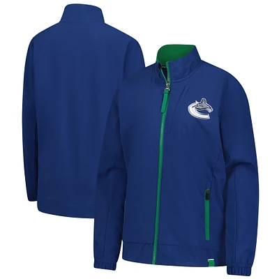 Women's Fanatics Blue Vancouver Canucks Authentic Pro Rink Coaches Full-Zip Jacket