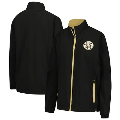 Women's Fanatics Black Boston Bruins Authentic Pro Rink Coaches Full-Zip Jacket