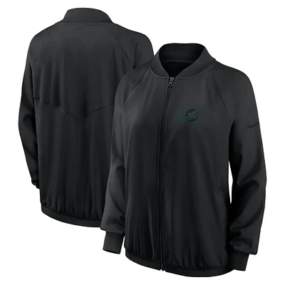 Women's Nike Black Miami Dolphins Full-Zip Jacket