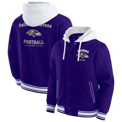 Men's Darius Rucker Collection by Fanatics Purple Baltimore Ravens Full-Snap Hoodie Jacket