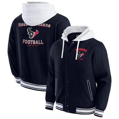 Men's Darius Rucker Collection by Fanatics Navy Houston Texans Full-Snap Hoodie Jacket