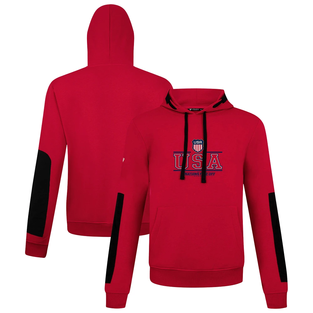Men's Levelwear Red USA 2025 4 Nations Face-Off Bombay Pullover Hoodie