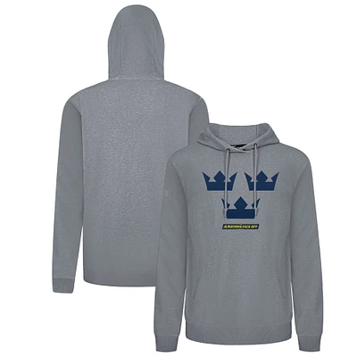 Men's Levelwear Gray Sweden 2025 4 Nations Face-Off Pulsar Tri-Blend Pullover Hoodie