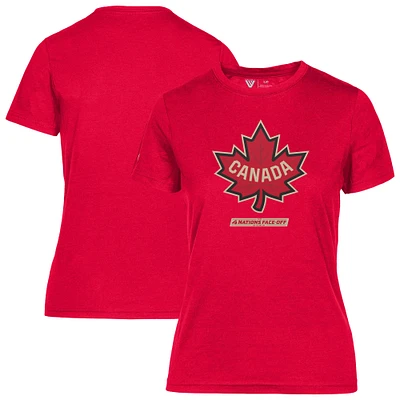 Women's Levelwear Red Canada 2025 4 Nations Face-Off Maddox T-Shirt