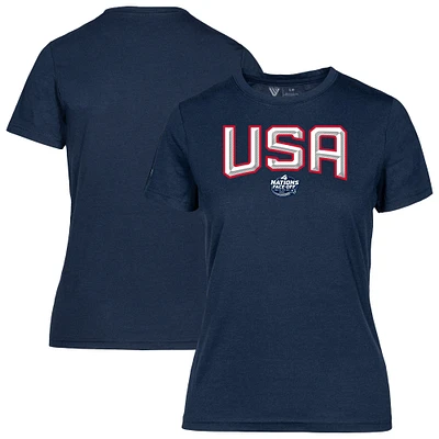 Women's Levelwear Navy USA 2025 4 Nations Face-Off Maddox T-Shirt