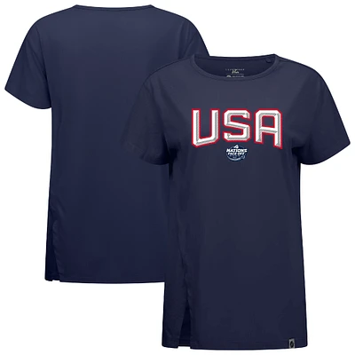 Women's Levelwear Navy USA 2025 4 Nations Face-Off Influx T-Shirt