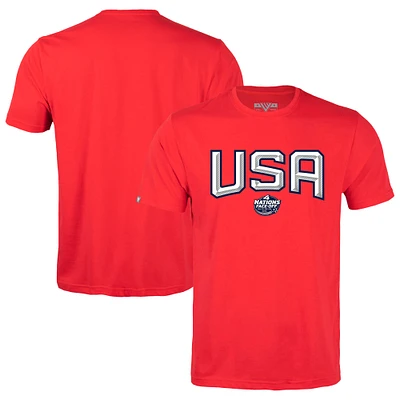 Men's Levelwear Red USA 2025 4 Nations Face-Off Richmond T-Shirt