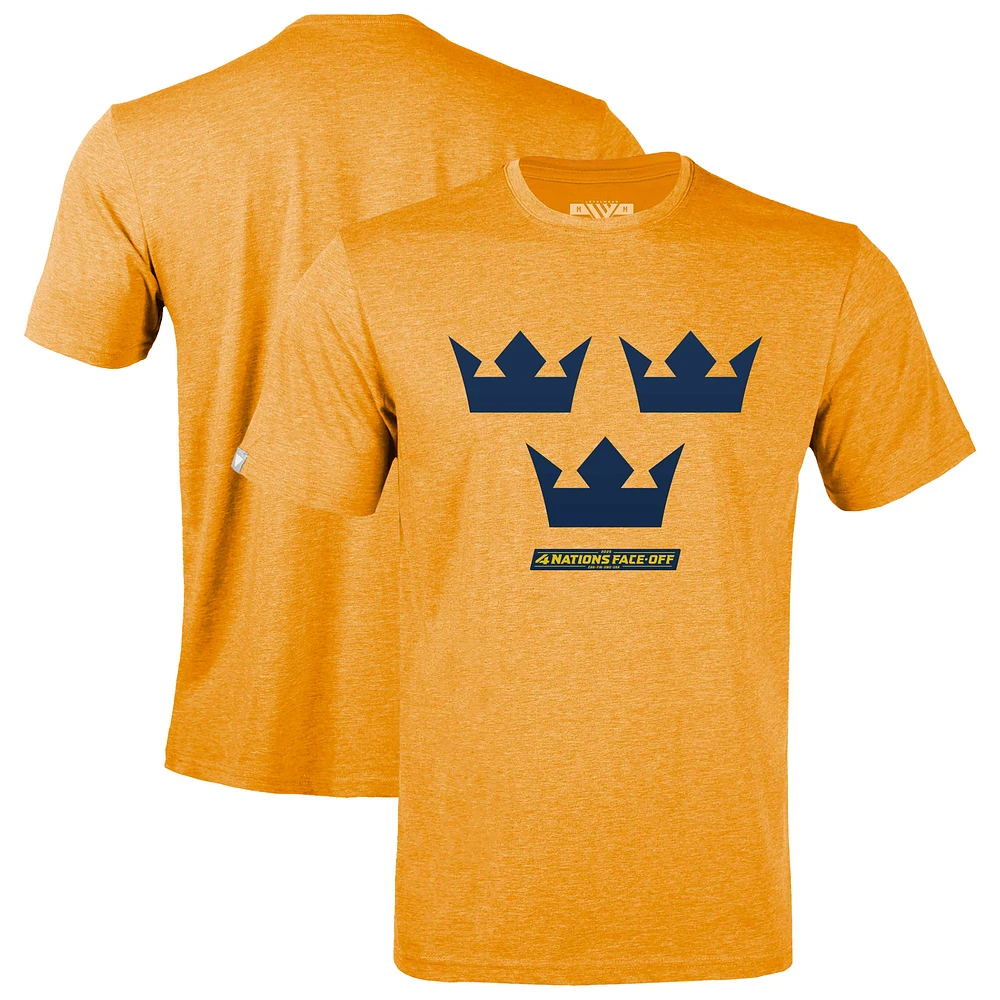 Men's Levelwear Gold Sweden 2025 4 Nations Face-Off Richmond T-Shirt