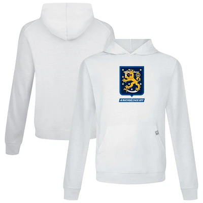 Men's Levelwear White Finland 2025 4 Nations Face-Off Relay Pullover Hoodie
