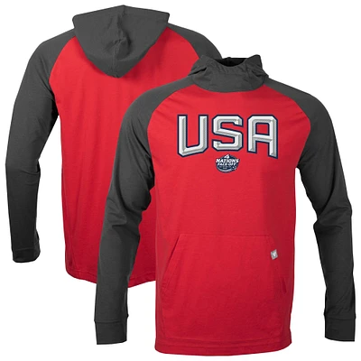 Men's Levelwear Red USA 2025 4 Nations Face-Off Uproar Pullover Hoodie