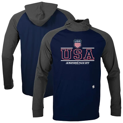 Men's Levelwear Navy USA 2025 4 Nations Face-Off Uproar Pullover Hoodie