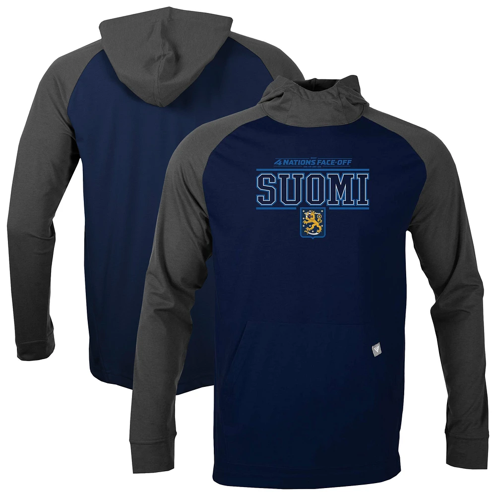 Men's Levelwear Navy Finland 2025 4 Nations Face-Off Uproar Pullover Hoodie