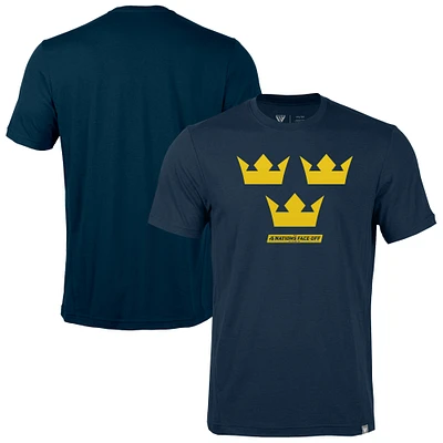 Men's Levelwear Navy Sweden 2025 4 Nations Face-Off Thrive Tri-Blend T-Shirt