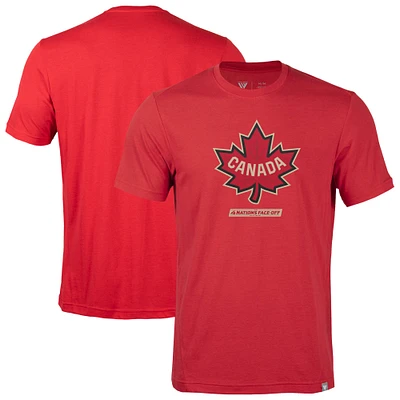 Men's Levelwear Red Canada 2025 4 Nations Face-Off Thrive Tri-Blend T-Shirt