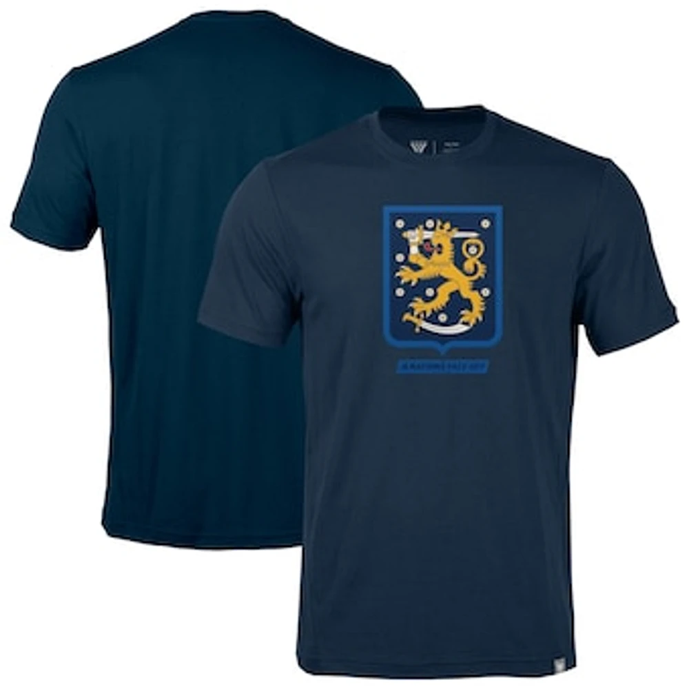 Men's Levelwear Navy Finland 2025 4 Nations Face-Off Thrive Tri-Blend T-Shirt