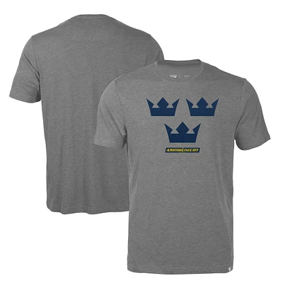 Men's Levelwear Gray Sweden 2025 4 Nations Face-Off Thrive Tri-Blend T-Shirt