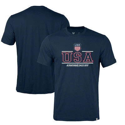 Men's Levelwear Navy USA 2025 4 Nations Face-Off Thrive T-Shirt