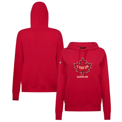Women's Levelwear Red Canada 2025 4 Nations Face-Off Adorn Pullover Hoodie