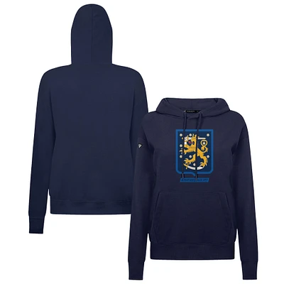 Women's Levelwear Navy Finland 2025 4 Nations Face-Off Adorn Pullover Hoodie