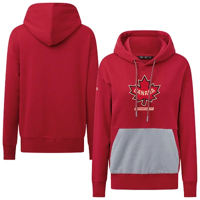 Women's Levelwear Red Canada 2025 4 Nations Face-Off Bonfire Pullover Hoodie