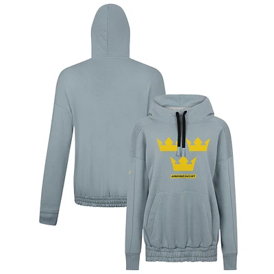 Women's Levelwear Gray Sweden 2025 4 Nations Face-Off Waterfall Pullover Hoodie