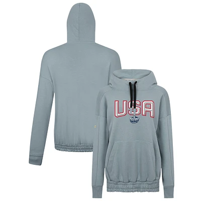 Women's Levelwear USA 2025 4 Nations Face-Off Waterfall Pullover Hoodie