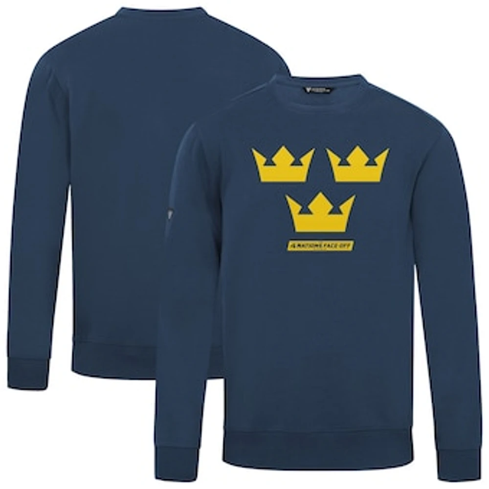 Men's Levelwear Navy Sweden 2025 4 Nations Face-Off Zane Pullover Sweatshirt