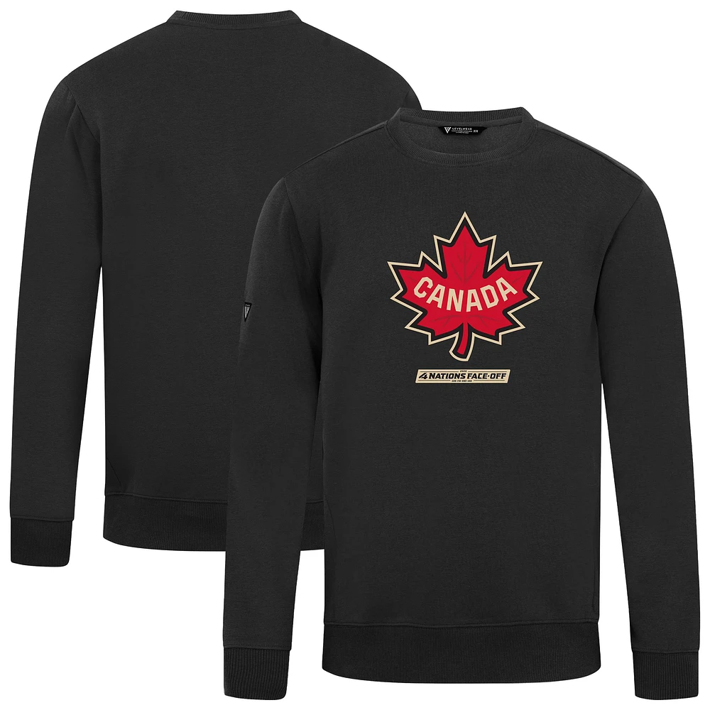Men's Levelwear Black Canada 2025 4 Nations Face-Off Zane Pullover Sweatshirt