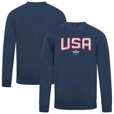 Men's Levelwear Navy USA 2025 4 Nations Face-Off Zane Pullover Sweatshirt