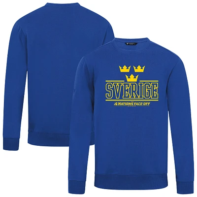 Men's Levelwear Royal Sweden 2025 4 Nations Face-Off Zane Pullover Sweatshirt
