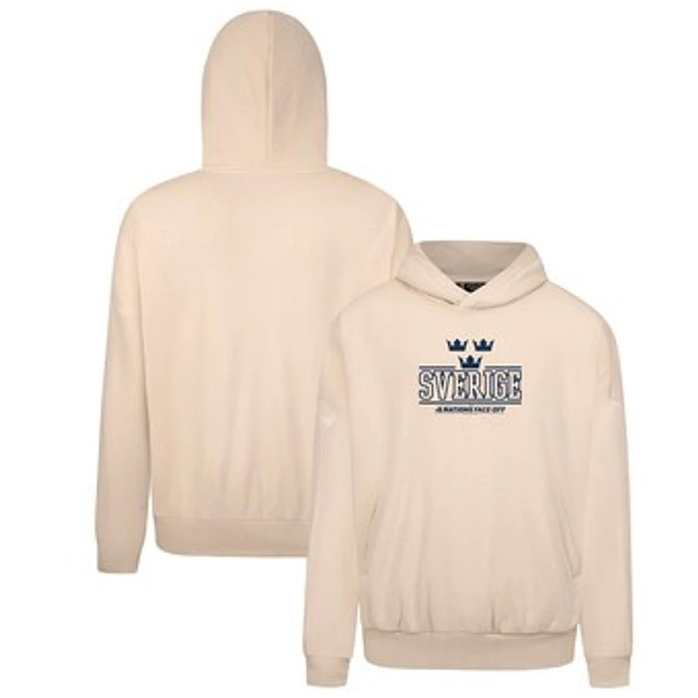 Men's Levelwear Khaki Sweden 2025 4 Nations Face-Off Contact Pullover Hoodie