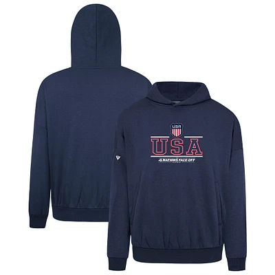 Men's Levelwear Navy USA 2025 4 Nations Face-Off Contact Pullover Hoodie