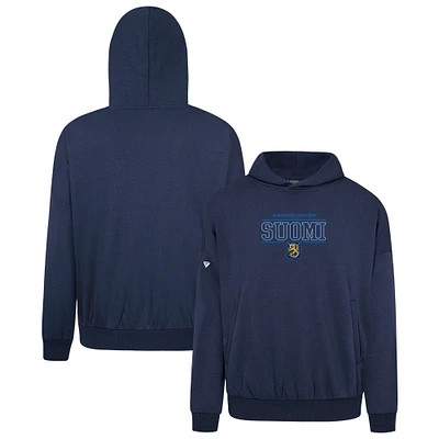 Men's Levelwear Navy Finland 2025 4 Nations Face-Off Contact Pullover Hoodie