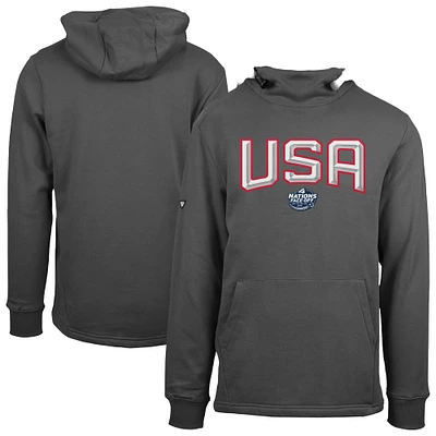 Men's Levelwear Charcoal USA 2025 4 Nations Face-Off Shift Pullover Hoodie