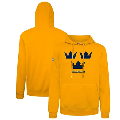 Men's Levelwear Gold Sweden 2025 4 Nations Face-Off Podium Pullover Hoodie