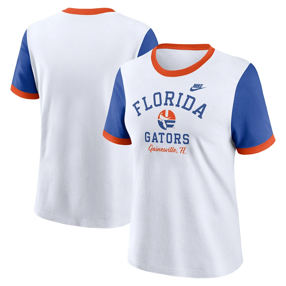 Women's Nike White Florida Gators Legacy Fundamental Expression Tri-Blend T-Shirt
