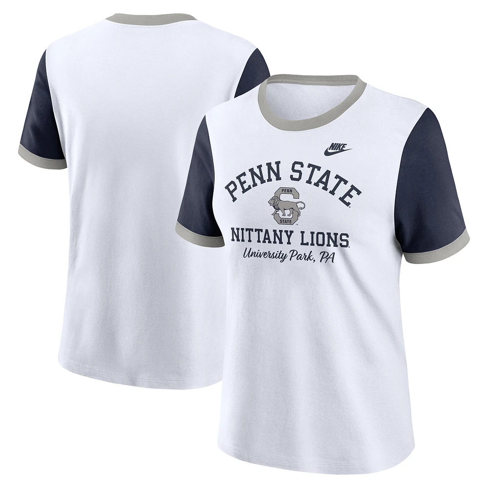 Women's Nike White Penn State Nittany Lions Legacy Fundamental Expression Tri-Blend T-Shirt